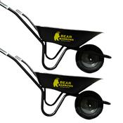 Bear Barrows Black Contractors/DIY Wheelbarrow (Pack of 2)