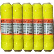 Bear Nylon Braided Masons Line 76m (250ft) x 1mm Yellow (Pack of 5)