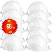 Climax Wheel Ratchet Safety Helmet White (Pack of 10) image
