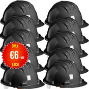 Climax Wheel Ratchet Safety Helmet Black (Pack of 10) image