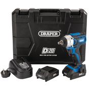 Draper D20 20V Brushless Impact Wrench, 1/2" Sq. Dr., 250Nm, 2 x 2.0Ah Batteries, 1 x Charger image