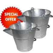 Galvanised Tar Bucket (Pack of 2)