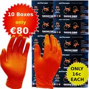 Jefferson Orange Gecko Grip Nitrile Gloves XL (10 Boxes of 50)