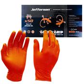 Jefferson Orange Gecko Grip Nitrile Gloves XL (Box of 50)
