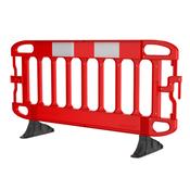 Navigator® Plus 2m Traffic Barrier with Black Anti-Trip Feet - Red