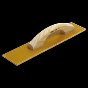 Kraft 16" x 3-1/2" Square End Laminated Canvas-Resin Hand Float with Wood Handle CF505 image