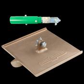 Kraft 8" x 8" 1/4"R, 1"D Bronze Walking Groover with Adapter image