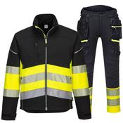 PW3 Hi-Vis Softshell Jacket and DX4 Hi-Vis Detachable Holster Pocket Trousers