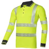SIOEN Hi-Vis Yellow Polo Shirt Long Sleeve Casbas