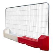 Red or White Slot Block Barrier 1750mm