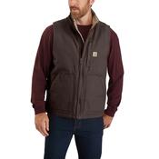 Washed Duck Mock-Neck Gilet Dark Brown image