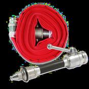 Firechief 65mm X 23m Layflat Fire Hose &amp; Lever-operated Nozzle (LH65/23)