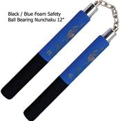 Black / Blue Foam Safety Ball Bearing Nunchaku