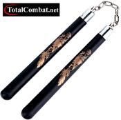 Black Hard Rubber Ball Bearing Nunchaku