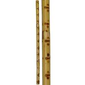Bo Staff Bamboo Skin Carved &amp;amp; Burnt Tiger Pattern