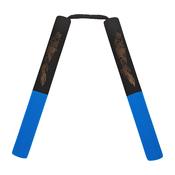 NR-005b: Foam Nunchaku with Cord Blue / Black Dragon