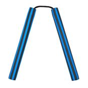 NR-003: Foam Nunchaku with Cord Blue/ Black stripes - PRE ORDER