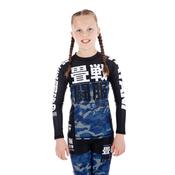Tatami Kids Essential Camo Long Sleeve Rash Guard - Blue