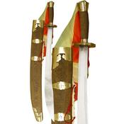 Natural Finished Teak Wood Case Broadsword