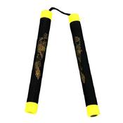 NR-009: Foam Nunchaku with Cord Black / Yellow Tips - PRE ORDER