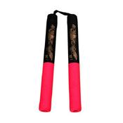 NR-004: Foam Nunchaku with Cord Red/ Black Dragon - PRE ORDER