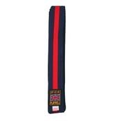 Tang Soo Do Midnight Blue Coloured Belt With Red Stripe image