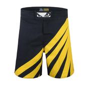 Bad Boy MMA Mens Impact Black/Yellow Fight Shorts