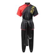 Competition Wushu Silk Uniform - Black/Red image