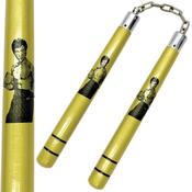 Delxue Wooden Gold Bruce Lee  Nunchucks   B.B - PRE ORDER