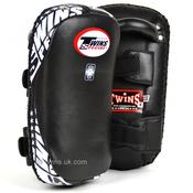 Twins KPL10 Curved Leather Thai Kick Pads - Black