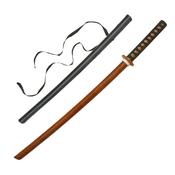 Wooden Red Oak Roped Bokken With Plastic Scabbard
