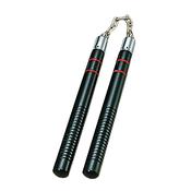 Delxue Wooden Black Oak 2 Stripes Nunchucks  B.B - SF53
