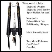 Multi Function Weapon Holder - Nunchaku - Butterfly Knife - Kubatons