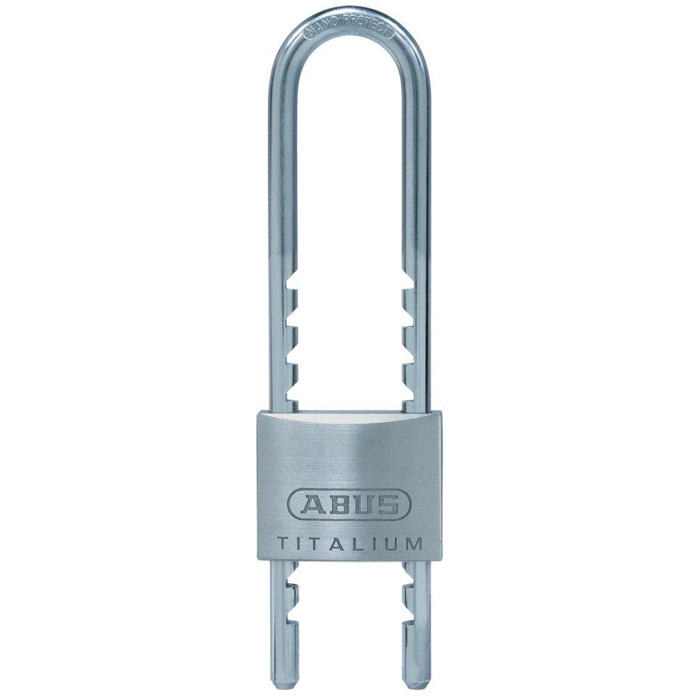 Abus Titalium Adjustable Shackle Padlock 60-150mm Body Width 50mm Nano Protect Coating Chrome Plated Cylinder