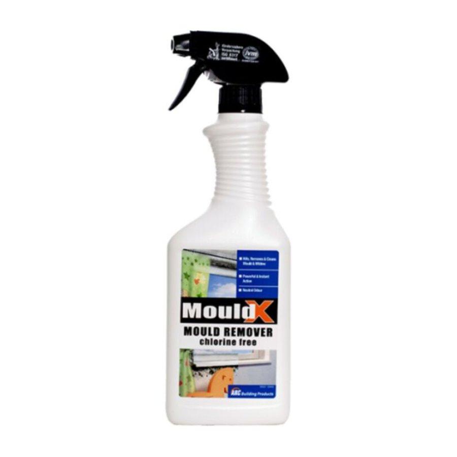 MouldX Mould Remover Chlorine Free Gel 750ml - Kills Mould, Mildew, Moss, Algae, Bacteria - Safe for Wallpaper, Textiles, Leather - Neutral Odor - Spray Bottle