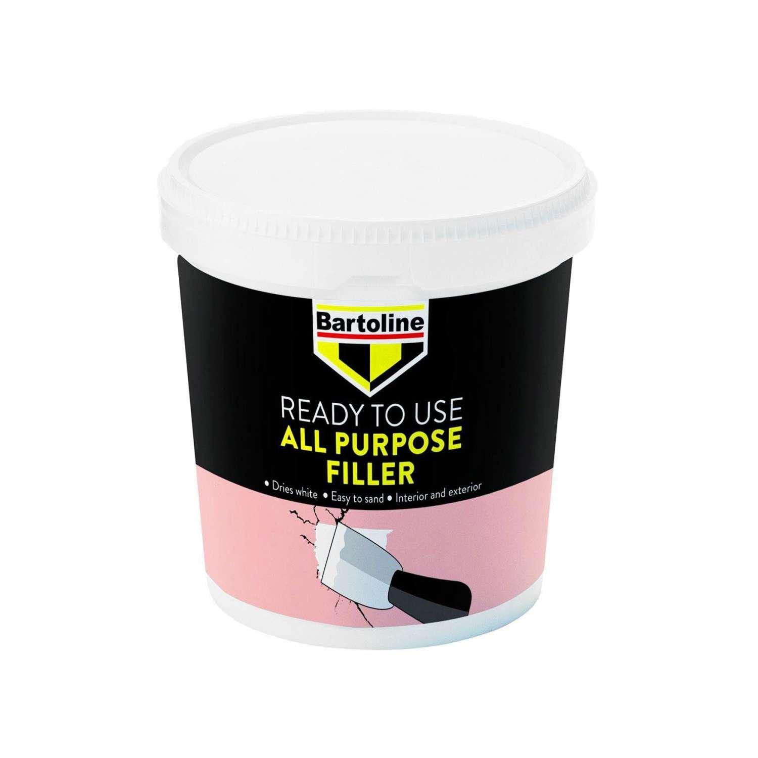 Bartoline Ready Mixed All Purpose Filler 600g - Dries white, Easy to sand, Interior and exterior