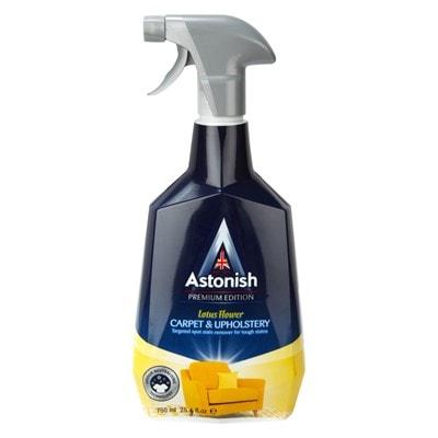 Astonish Premium Carpet & Upholstery Cleaner 750ml Lotus Flower Scent Powerful Stain Remover Gentle Foaming Action for Tough Stains and Odours