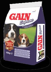 Gain Supreme Dog Food 15kg - Premium Complete Adult Dog Food with FOS prebiotic & fibres, Linseed & fish oils