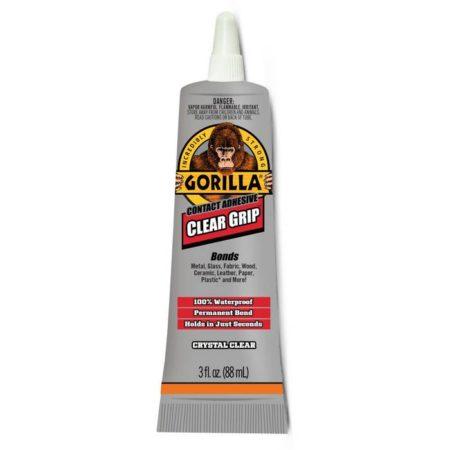 Gorilla Contact Adhesive Clear 75g | Waterproof, Bonds Metal, Glass, Fabric, Wood, Ceramic, Leather, Paper, Rubber, Plastic