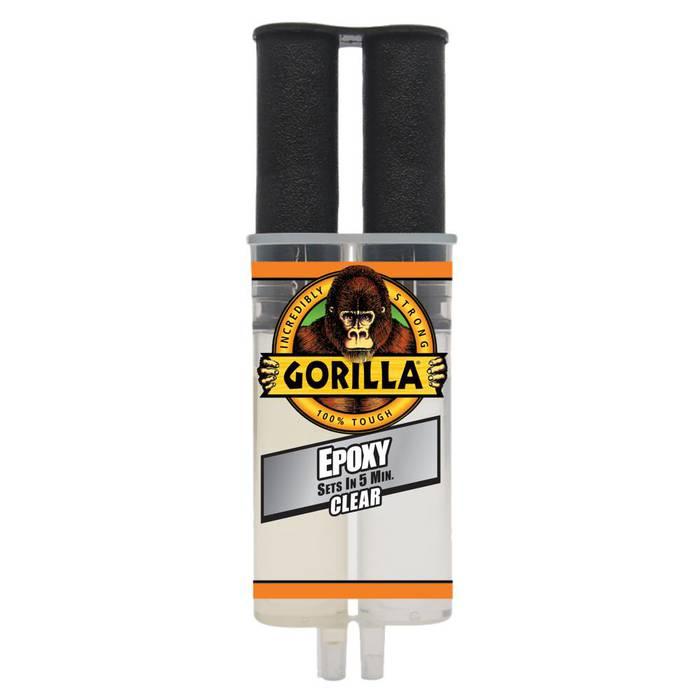 Gorilla Epoxy Glue 25ml | 5 Min Set | Permanent, Strong, Durable | Bonds to Metal, Ceramic, Glass, Plastic, Wood