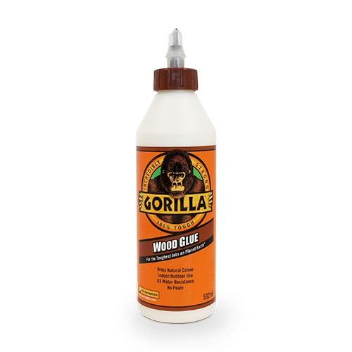 Gorilla Wood Glue, Size 532ml, Indoor/Outdoor Use, Dries Natural Colour, Water Resistance