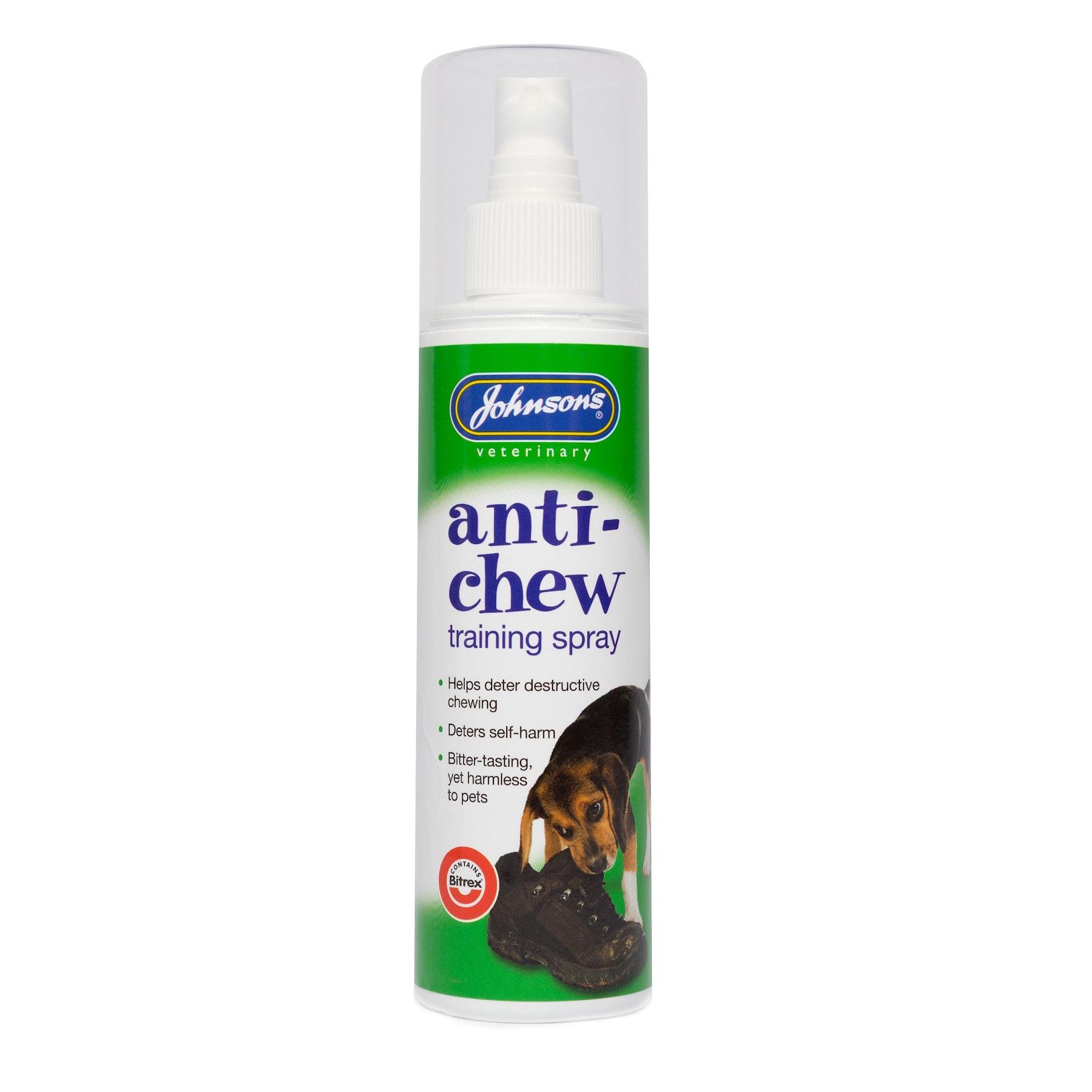 Johnsons Anti-Chew Training Spray for Pets - Helps Deter Destructive Chewing, Deters Self-Harm - Size 150ml