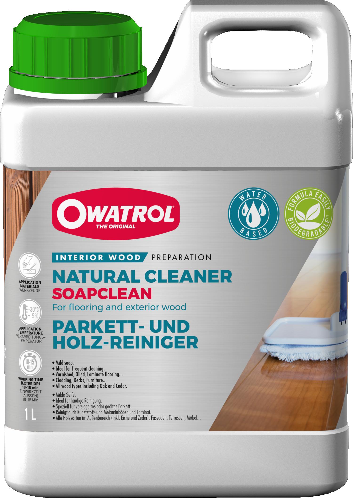 Owatrol Natural Cleaner 1 Litre - Water Based, Biodegradable, For flooring and exterior wood