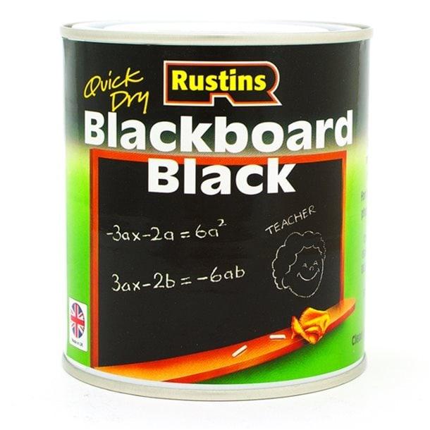Rustins Blackboard Paint Black 500ml Quick Dry