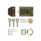 ERA Traditional Door Lock Green with Brass Cylinder 60mm image