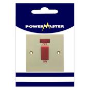 Powermaster 1 Gang 45 Amp Cooker Switch with Neon image