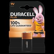 Duracell Plus 9V Alkaline Battery Single Pack PP3