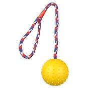 Trixie Natural Rubber Ball With Rope 30cm image