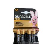 Duracell Plus Extra Life AA Alkaline Batteries 4 Pack image