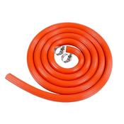 LPG Gas Hose &amp;amp; Clamps, 8mm x 1.5m, Orange Rubber image